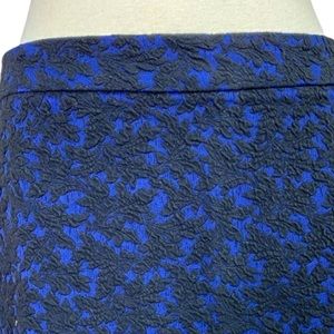 Michael Kors Pencil Skirt Black and Blue Size Medium Back Gold Zipper Closure